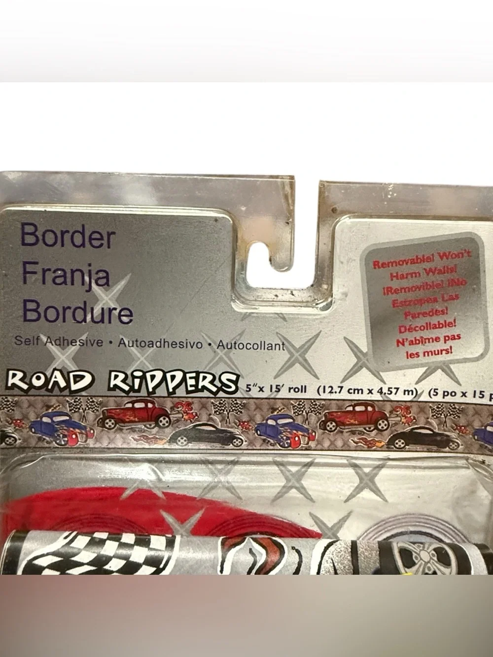 Vtg Borders Unlimited ROAD RIPPERS Car Self Adhesive Wall Border 5